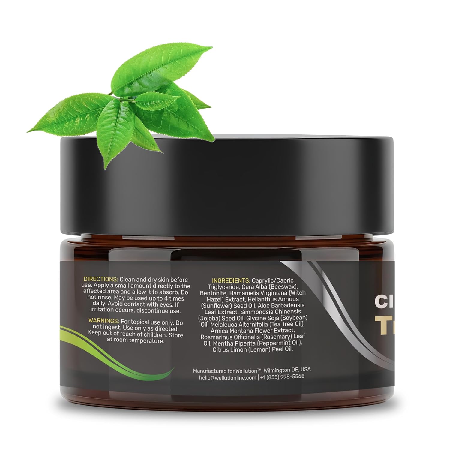 Cystic Acne Spot Treatment – Tea Tree Acne Cream – Fast-Acting Acne Spot Corrector for Face, Pimples & Blemishes – Non-Greasy, Gentle Formula – 1oz – by WELLUTION - Image 3