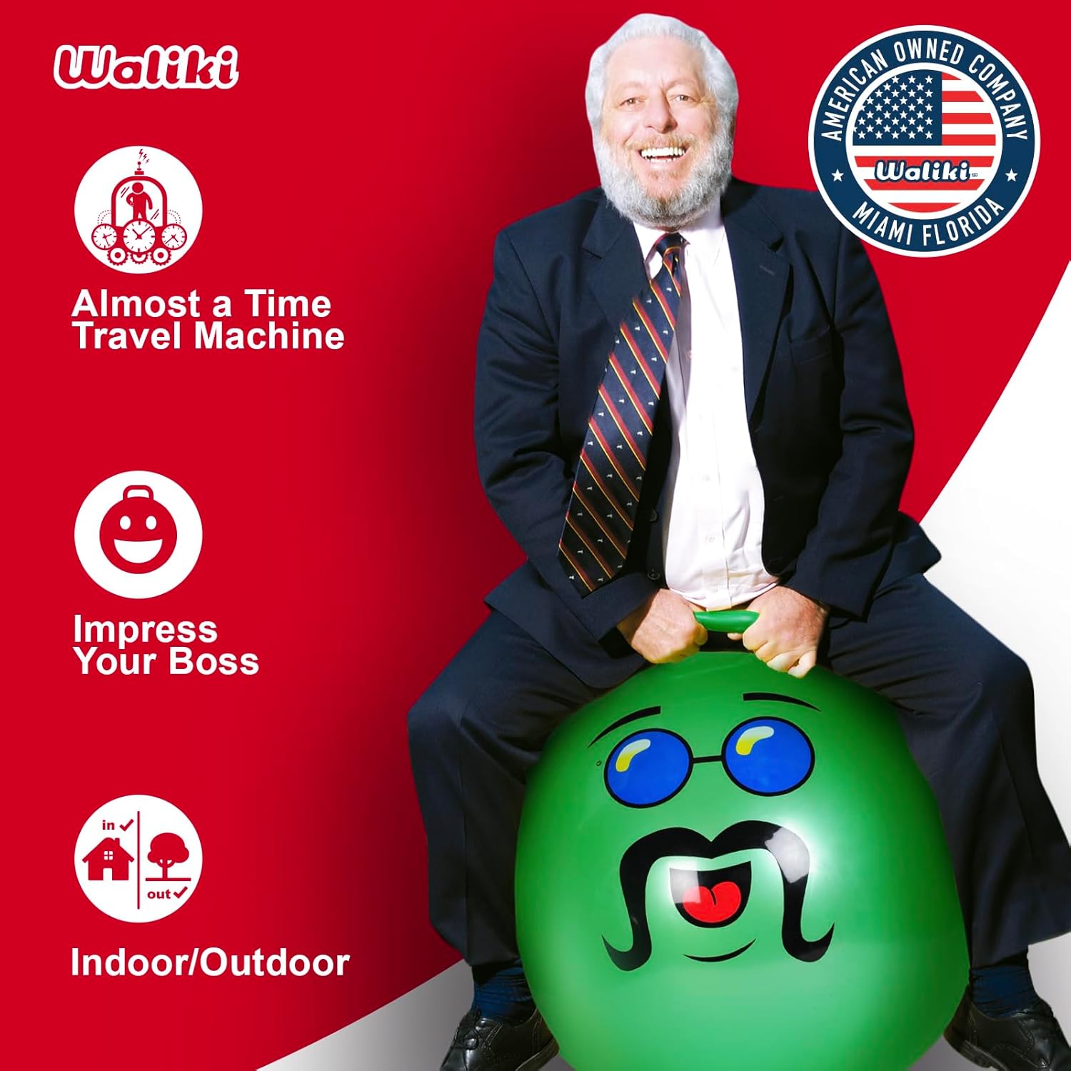 WALIKI Hopper Ball for Kids | Therapy Ball | Green (Ages: 16-101 (29"/75CM))