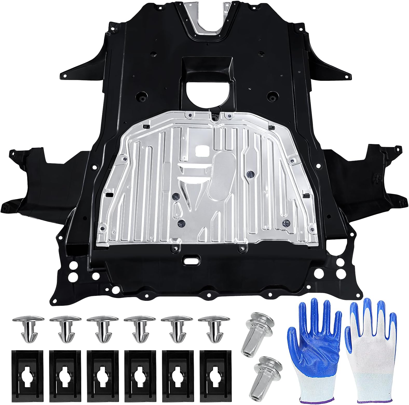 74110-tba-a00 Engine Splash Guard Under car Shield Cover Compatible with Honda Civic 2016-2021 Replaces 74110tbaa00 Including Screws and Bolts Splash Shield Guard Under car