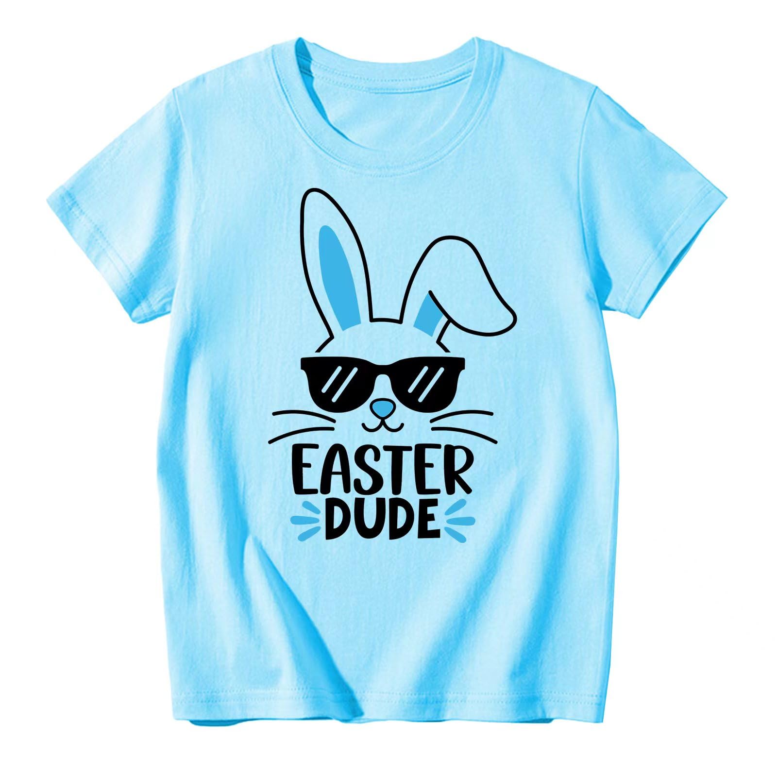 Easter Day Shirts for Toddler Boys Short Sleeve Easter Dude Tshirt Kids Cotton Tee Tops 3 Years