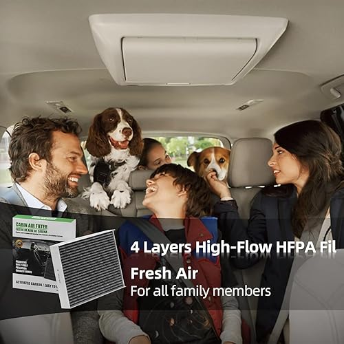 Miniatura 5 de CF11183 (6040C) Filtro de aire de cabina prémium con carbón activado compatible con Dodge Durango Jeep Grand Cherokee GRAND Cherokee WK 2011-2023