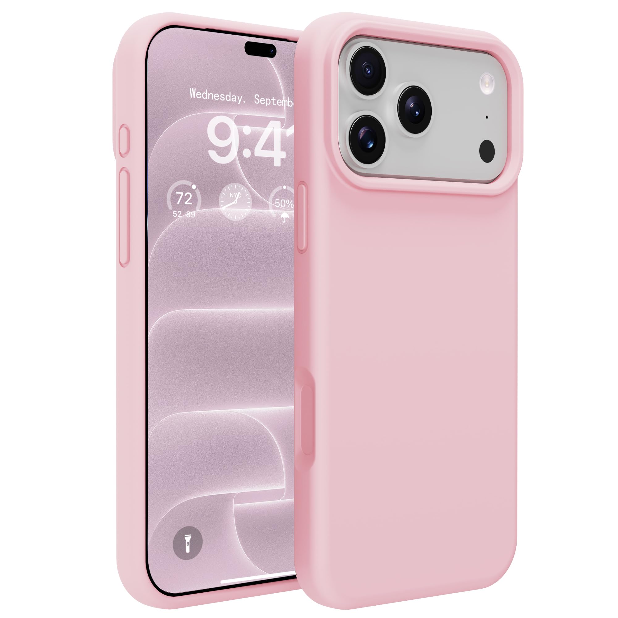 iPhone 17 pro/18 pro Case Silicone(Rose Pink) iPhone 17 Pro Rose Pink