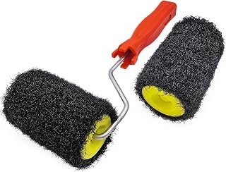 2 Pcs 4 Inch Drywall Compound Roller Cover with 1 Pcs Paint Roller Frame, Drywall Texture Roller Brush for Covering Wall and Ceiling Surfaces