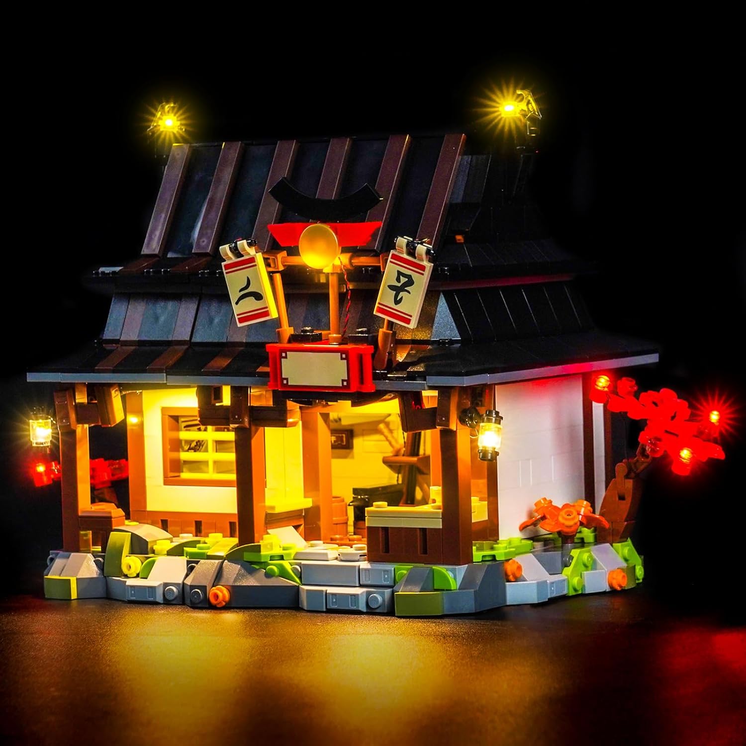 BrickBling LED Light Kit Compatible with Lego NINJAGO Four Weapons Blacksmith 15th Anniversary 71858 - Lights Only, No Model (RC Version Light)