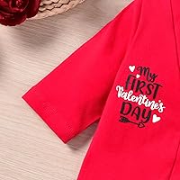 Vista 4 de fioukiay Conjunto de ropa para el día de San Valentín para bebé recién nacido, 3 piezas Infafnt Boys Tirm Love Heart
