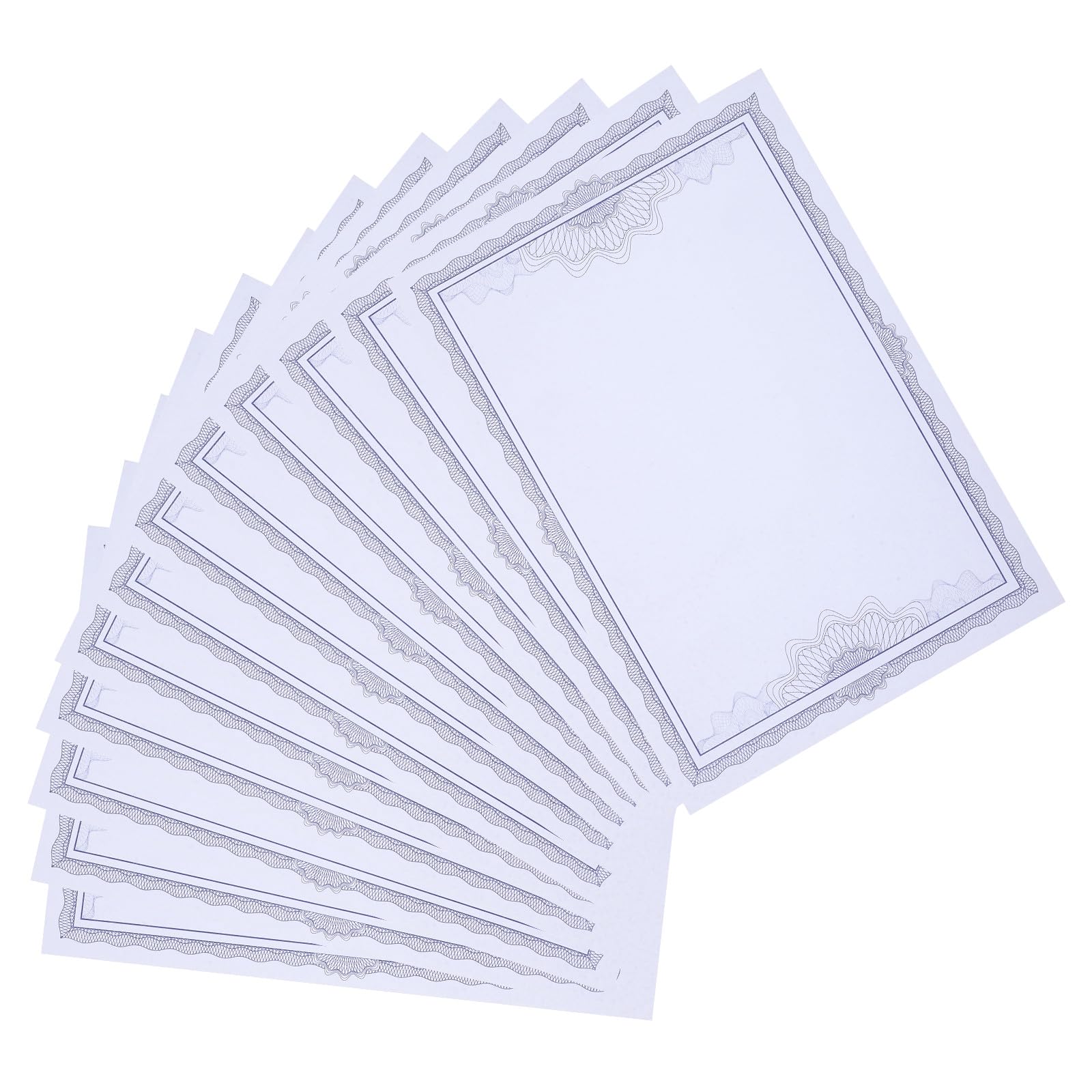 Alasum 50 Blatt Bedruckbares Zertifikatspapier mit Floralen Rändern 150g Papier Personalisierbar für Abschlusszertifikate und Auszeichnungen im Hoch und Querformat für Klassenzimmer