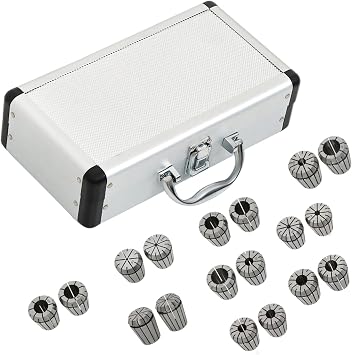 kimllier 18PCS ER32 Collet Set Accuracy 0.0002 Inch 3/32 Inch - 25/32 Inch Spring Collet Set Fit for CNC Milling Lathe Tool