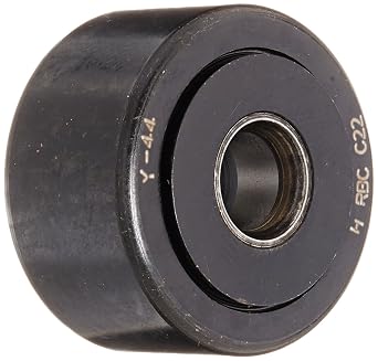 RBC Cam Followers Y44 Track Runner Bearings, Yoke Type without Stud, Unsealed, 1.375" Outside Diameter, 0.3750" Inner Diameter
