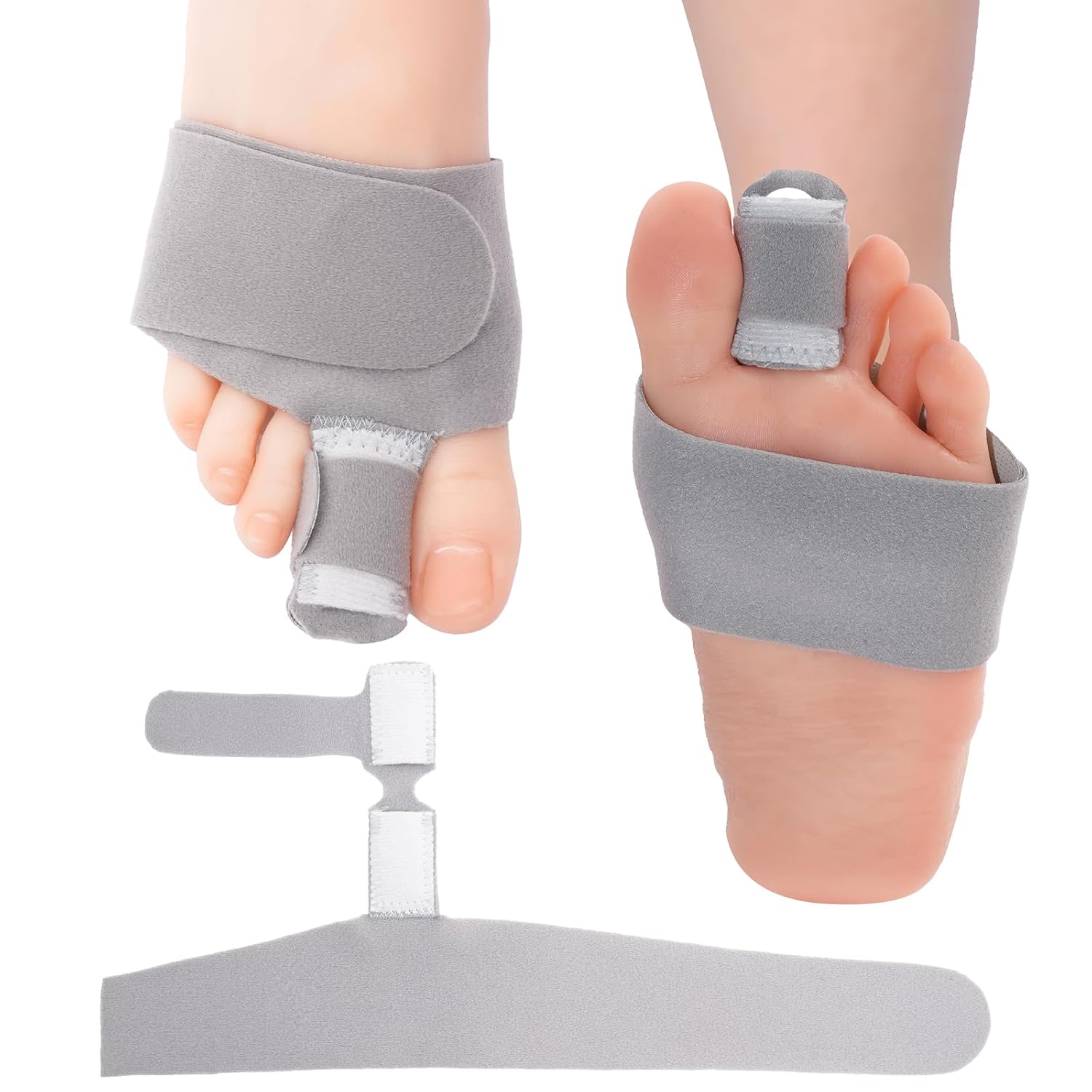 lefeke Toe Splint for Broken Toe Support, Toes Brace for Men and Women, Fracture Toes Protector for Second Toe to Pinky(Black)