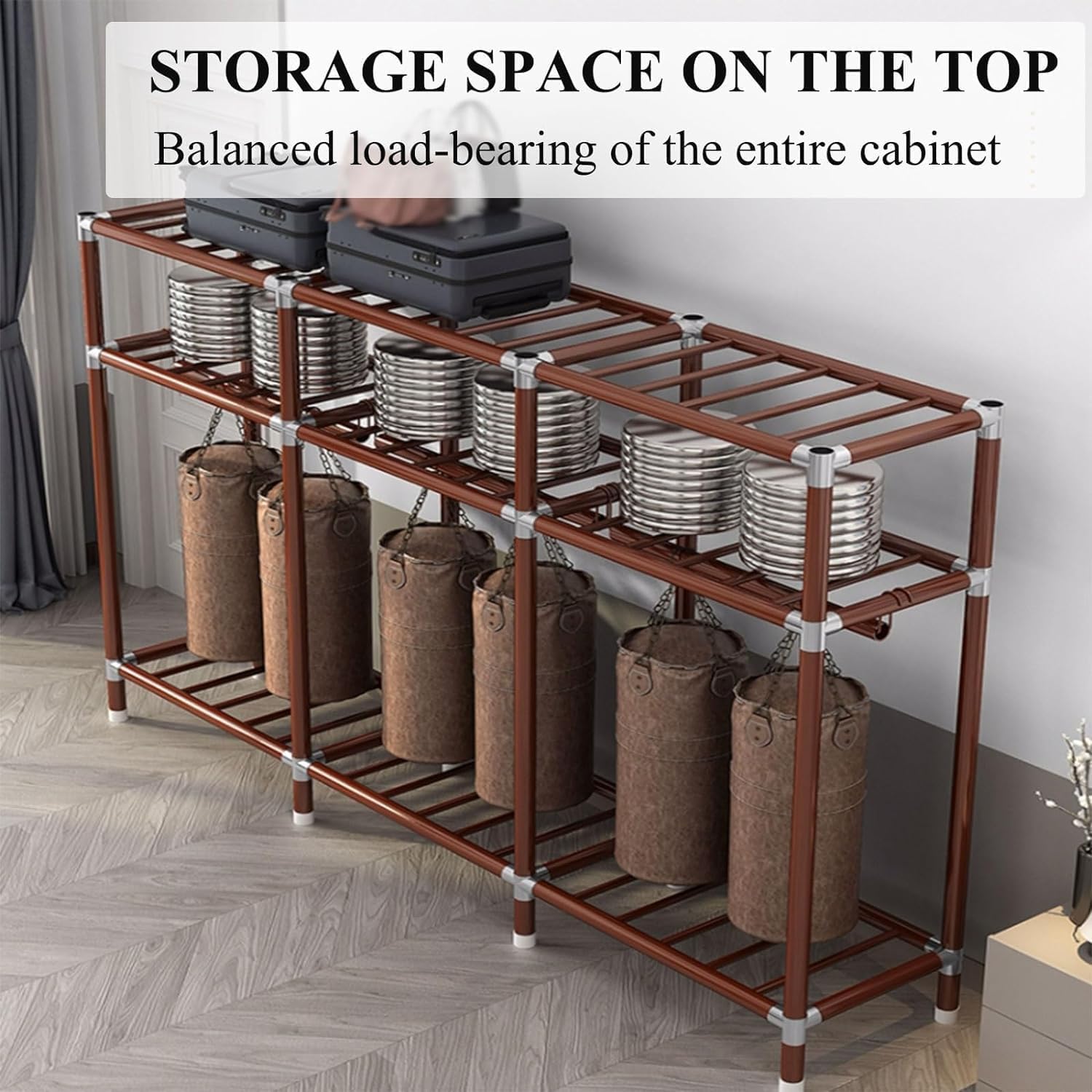 Portable Closet Portable Wardrobe Closet Steel Removable Clothes Closet 150cm /177cm /200cm Foldable Wardrobe for Bedroom Hanging Closet Spacious