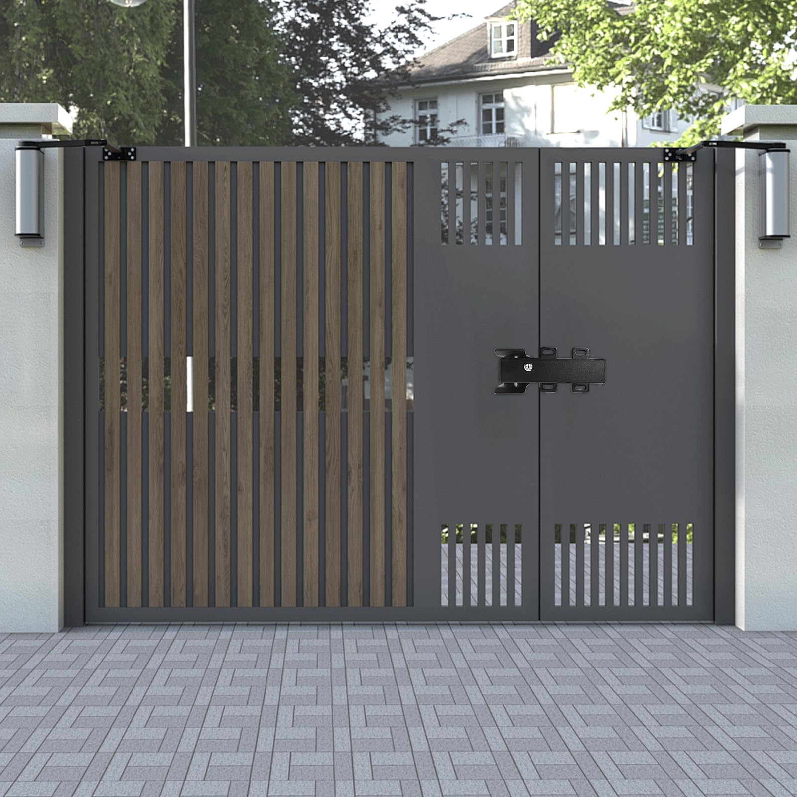 Cerradura eléctrica automática de puerta DC 24 V, accionamiento para puerta batiente, sistema de accionamiento de puerta batiente, 2 métodos de desbloqueo IP44