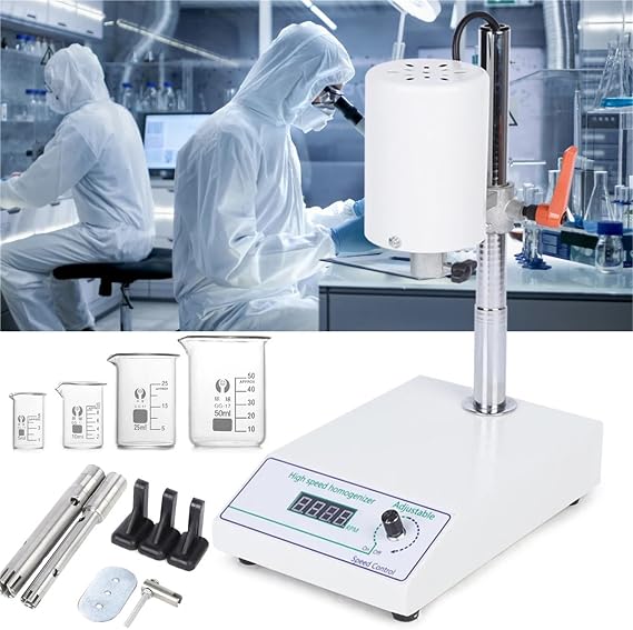 Lab Homogenizer Equipment FSH-2A High-Speed Homogenizer 220W Lab Disperser Emulsifier Break The Membrane 8000-22000rpm