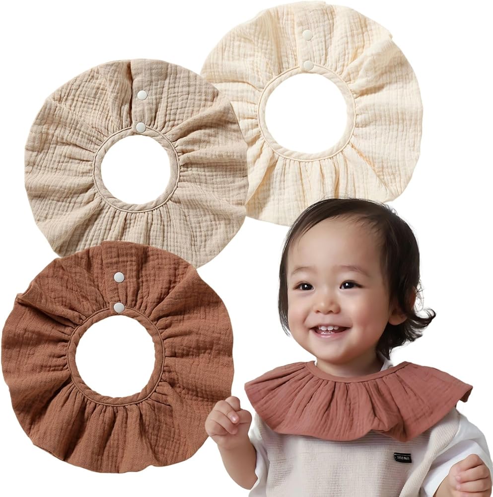 Amazon.co.jp: [Ella.] フリルスタイ 3枚セット 360° よだれかけ