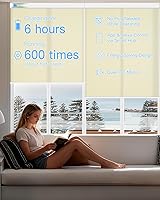 Vista 3 de Persianas enrollables motorizadas de filtrado de luz con control remoto, persianas inteligentes para ventanas que funcionan con Alexa Google a