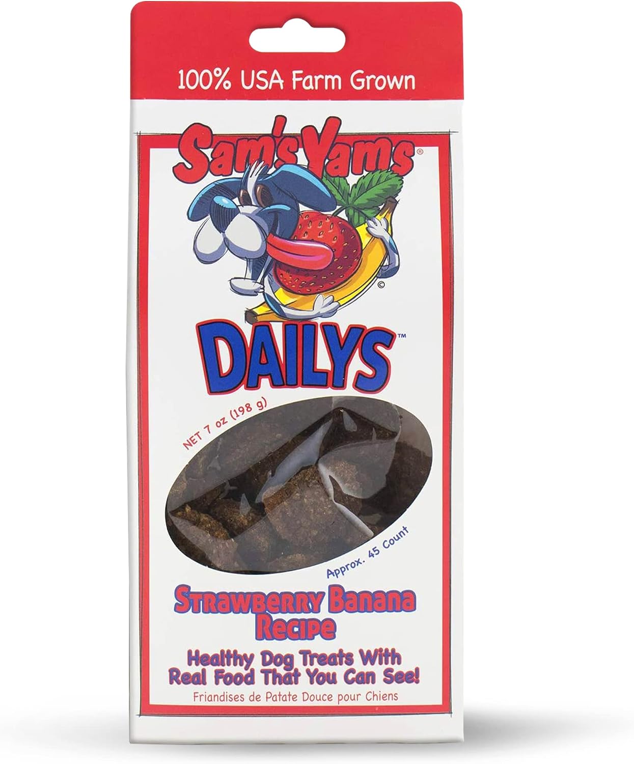 Sams Yams Sweet Potato Dog Treats, Healthy Dog Treats for Large, Medium or Small Breed Dogs, Vegan Sweet Potato Dog Chews Made in USA -…