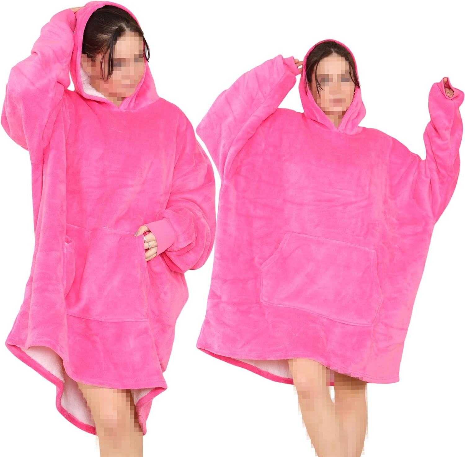 A2Z Unisex Oversized Hoodie Snuggle with Plush Sherpa Fleece Lining Stylish Men & Women Ultimate Comfort Hooded Sweatshirt