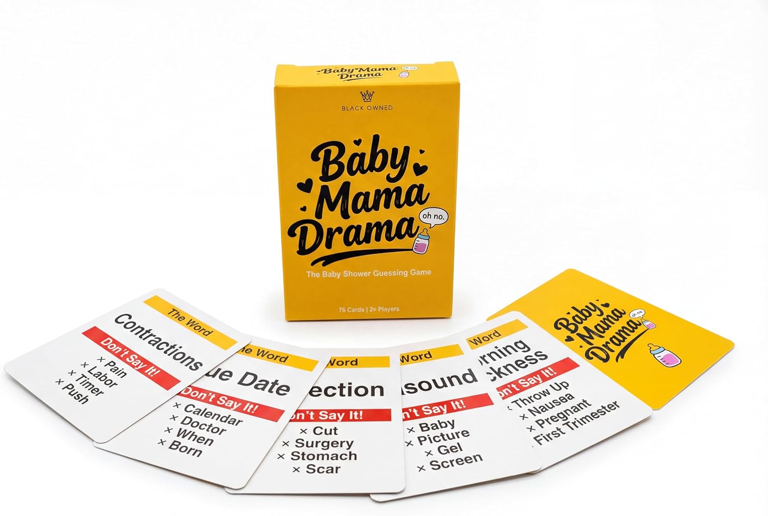Baby Mama Drama — The Hilarious Baby Shower Card Game | Funny Guess Who Trivia Cards for Gender Neutral Showers, Parties & Celebrations | Interactive Party Game for Game Night & Get-Togethers