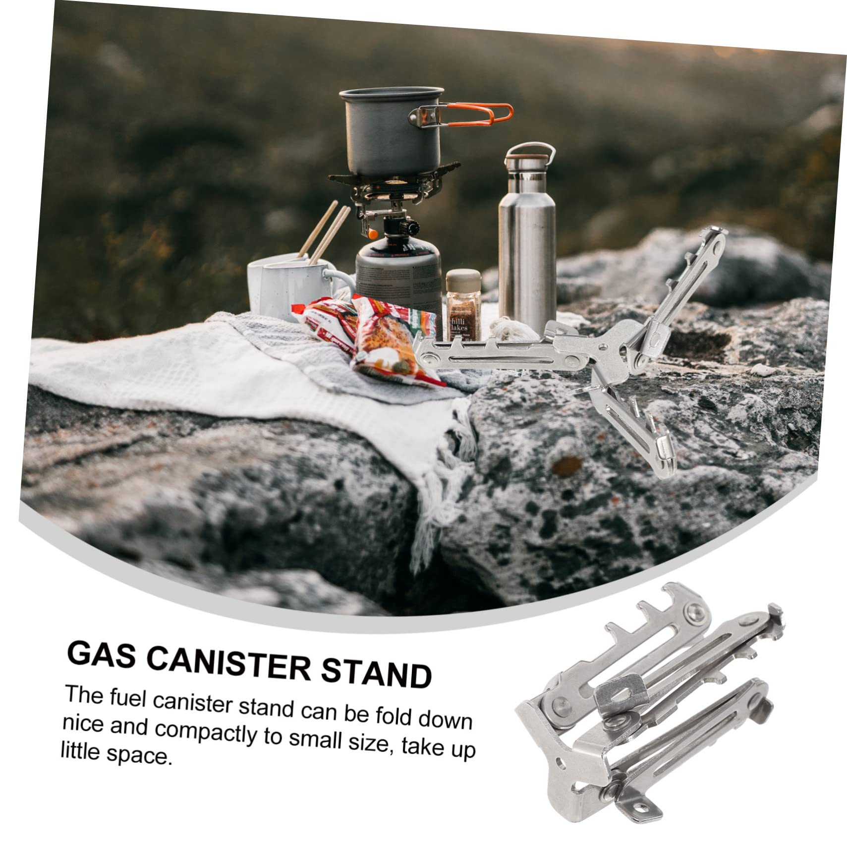 BESPORTBLE Gastank Halterung Bausatz Stativ Benzinkanister Gaskanister Adapter Schlauch Tandoor Propanbrenner Tragbar Wiederaufladbar Regler Campinggas Jet Aluminiumlegierung Silver