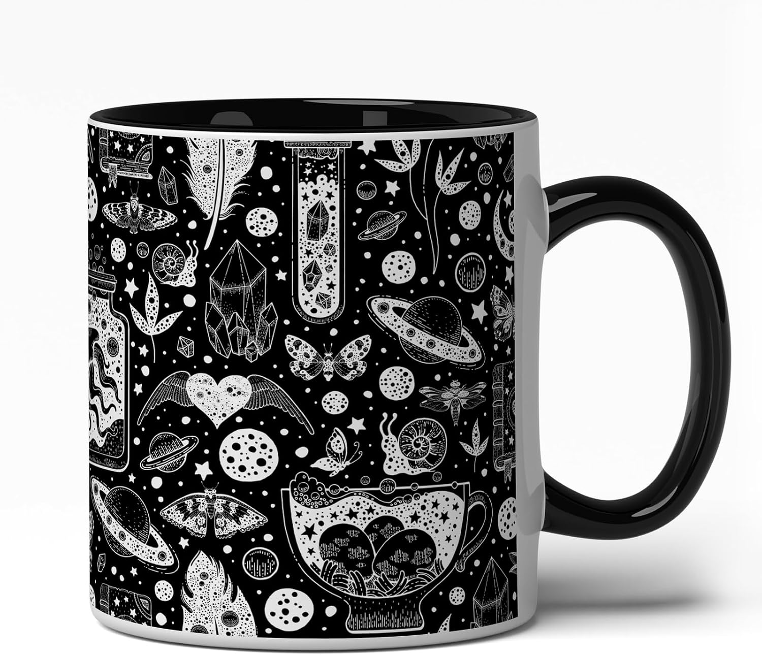 GotPrint Halloween Coffee Mug, Crystals Mugs, Cute Ceramic Ghost Cup Home, Office, Decoration, Coffee Cups, Tea Coco Lover Novelty Gift for Men, Women, Kids, White, 15oz