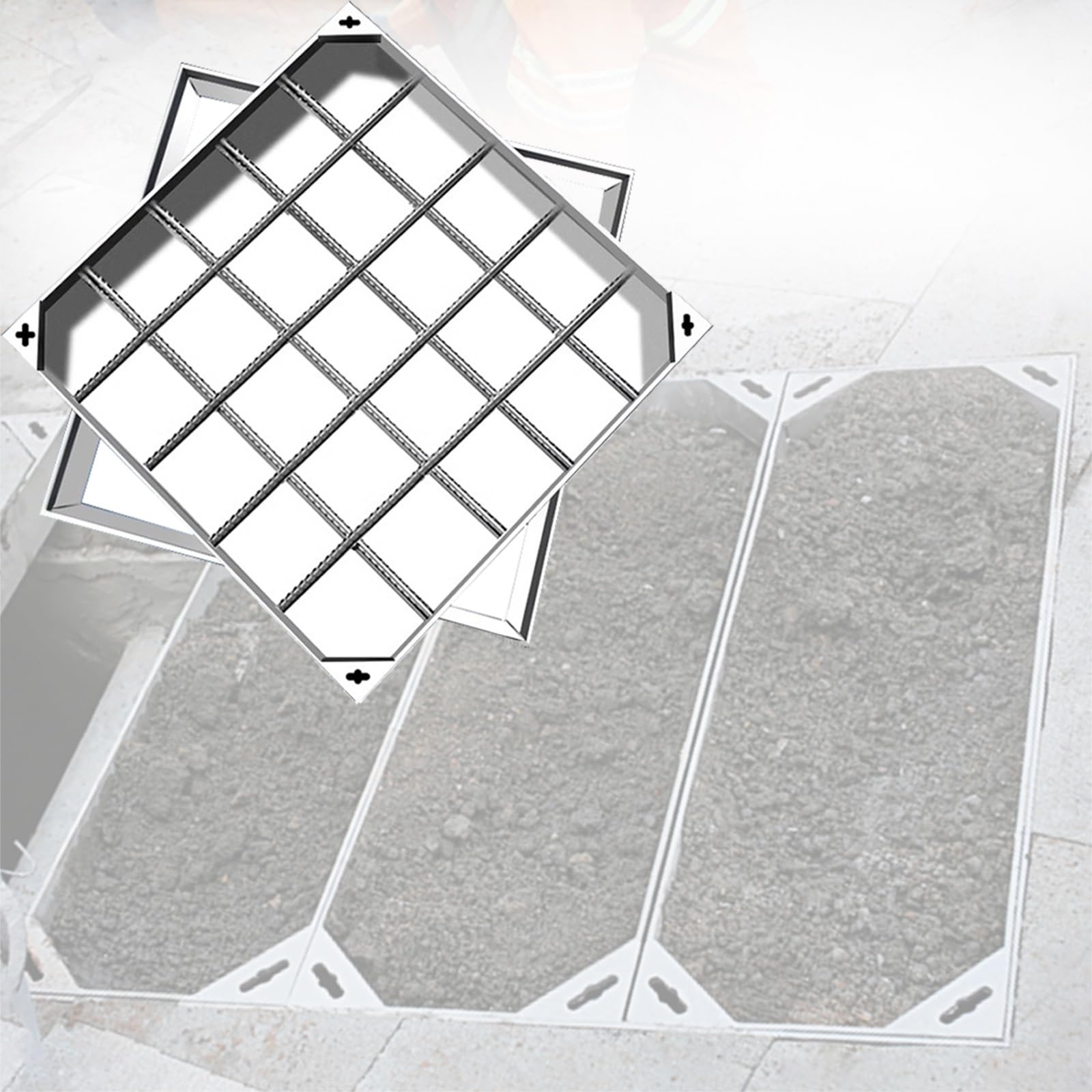 Coperchio di ispezione fognaria a Filo, Design Invisibile per vialetti e Giardini, Coperchio di ispezione Resistente per Uso residenziale e Commerciale.