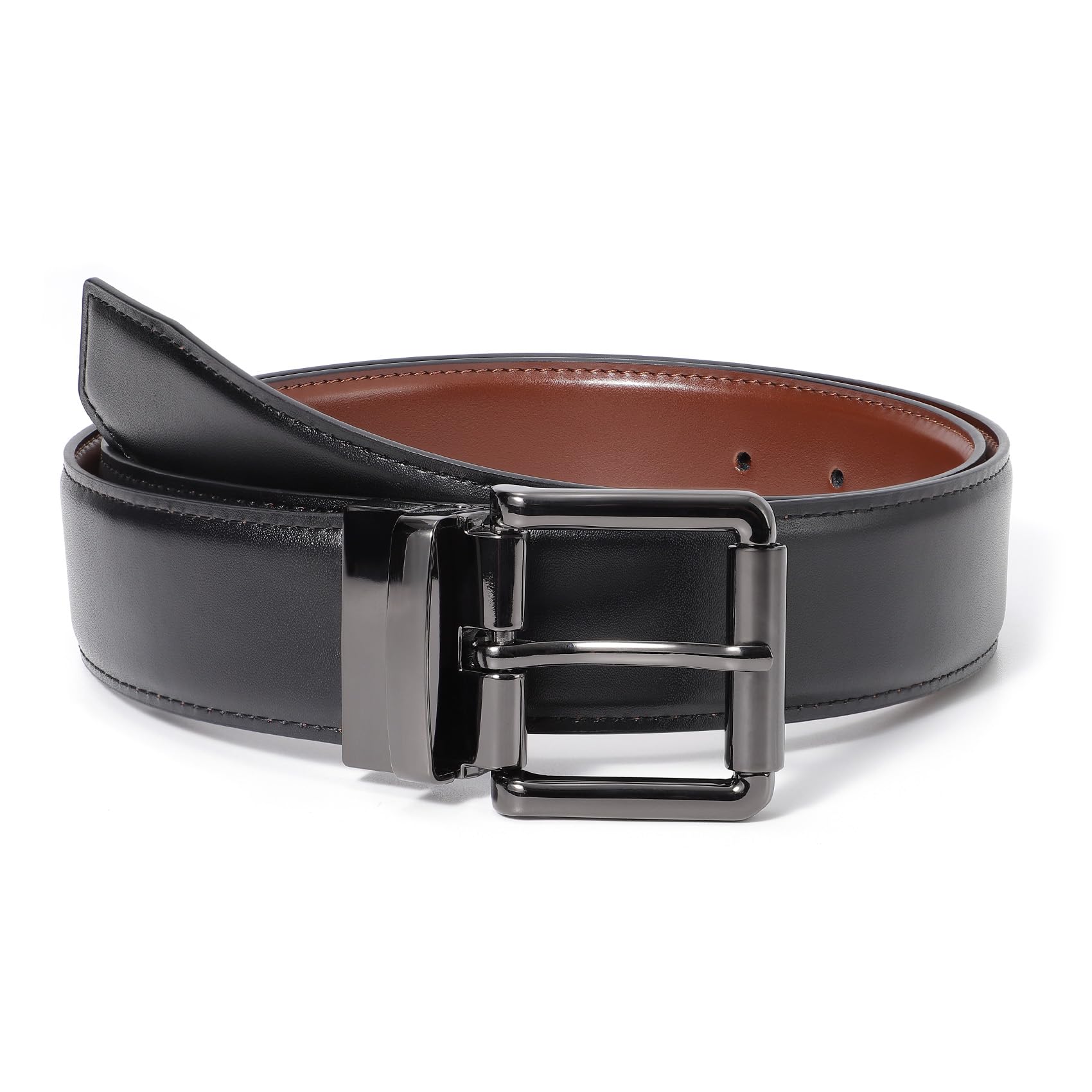 LEACOOLKEY 2 Stücke Damen Ledergürtel für Jeans Hosen Kleide