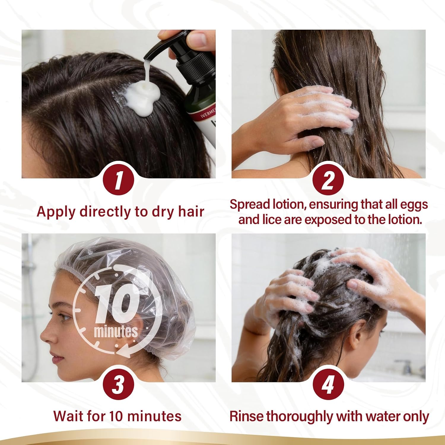 Ivermectin Lotion 0.5% Lice Treatment, Fast-Acting, Head Lice & Eggs Treatment, No Nit Combing Required, for Children & Adults, 5 oz.