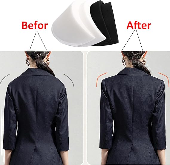 SZMUHLNY 2 Pairs Thick Sewing Womens Shoulder Pads, 2.5CM/0.98in Large