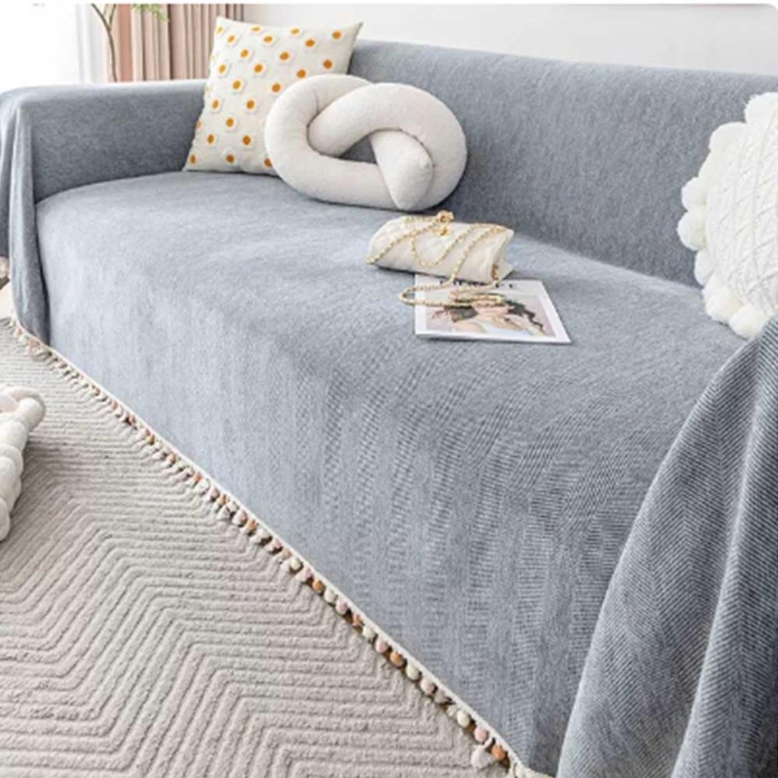 Extra Large Sofa Throws for 4 Seater Sofas Premium Quality Sofa Throws Large Throws for Couches Soft and Stylish Sofa Throws 30x50CM Waist Pillowcase Included