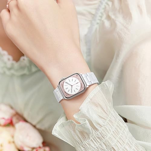 Miniatura 266 de Lightweight Resin Band For Apple Watch Series 11 10 SE 9 8 7 6 5 4 3 2 1 Ultra 3 2, Fashion Adjustable Replacement Strap for iWatch Bands 38mm 40mm