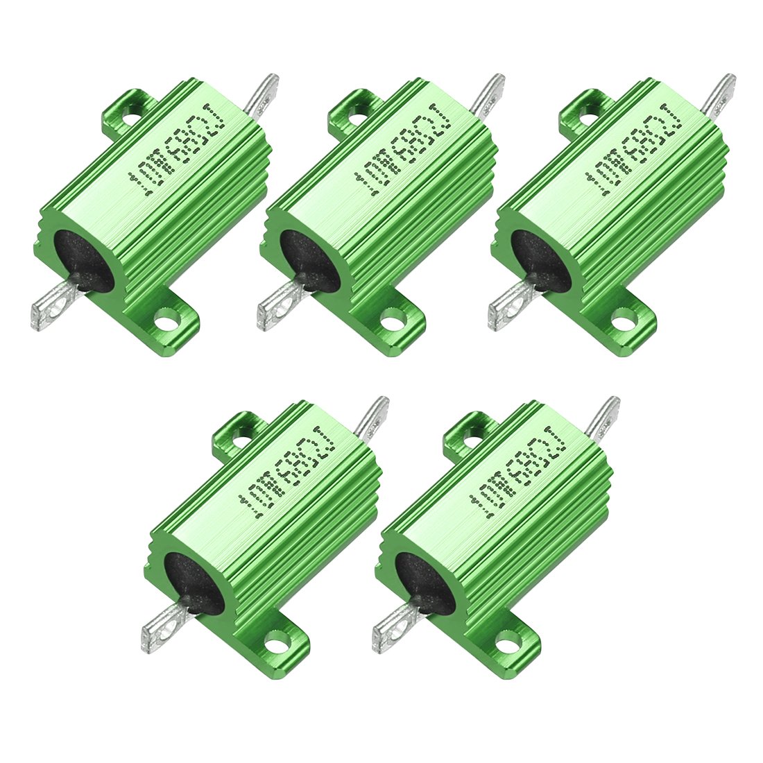 uxcell® Aluminum Case Resistor 10W 68 Ohm Green Wirewound for LED ...
