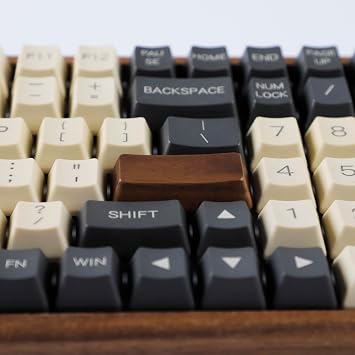 YMDK Wooden Keycap Solid Walnut Wood Keycap Novelty Keycaps Enter Keys OEM Profile for Gateron Cherry MX Mechanical Keyboard (2.25u Enter R2)