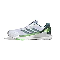adidas Uomo Crazyquick Lightstrike Padel Shoes, Cloud White, Aurora Ivy, Lime Burst, 36 2, 3 EU