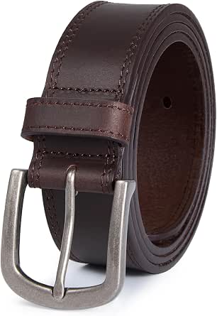 Men's Full Grain Leather Casual Jean Belt 1.5" Handmade