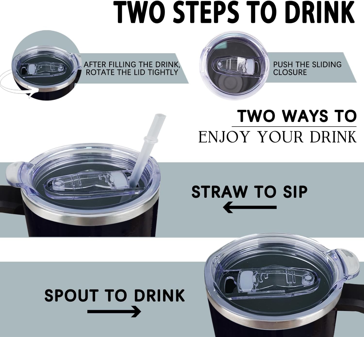 Fishing Gifts for Men, Gifts for Fisherman, 40 oz Fishing Tumbler with Handle and Straw, Reusable Stainless Steel Coffee Mug with Leak Proof, Father's Day Gift Ideas - Image 4