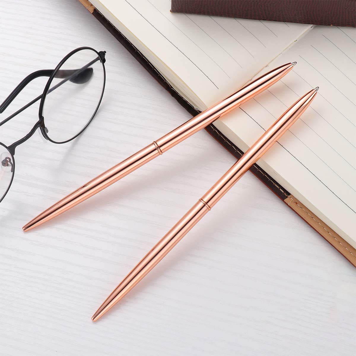 XLKJ Lot De 6 Stylos à Bille, Stylos à Bille En Métal Léger