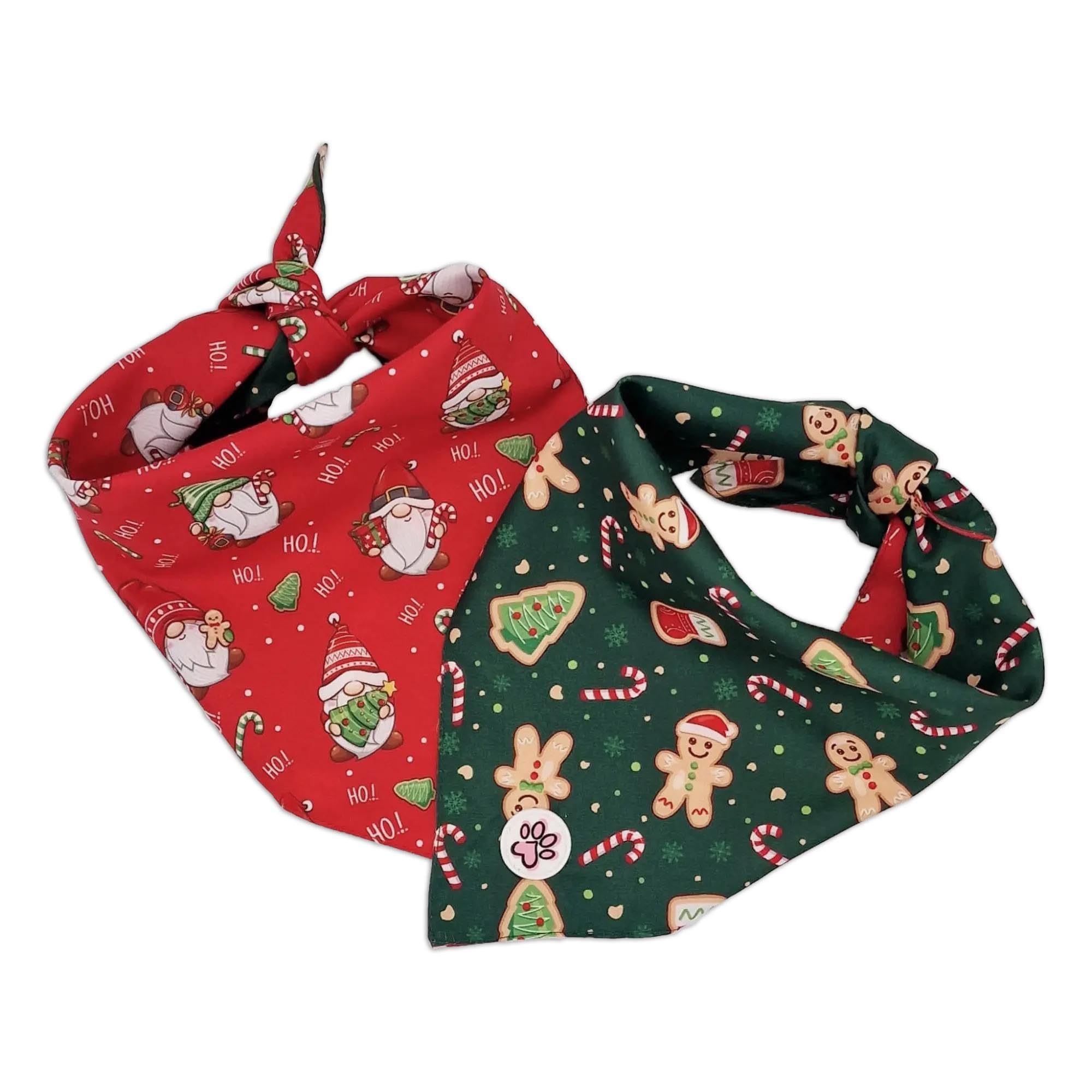 Bandana Chien Noël Confortable Ne Glisse Pas Vert M