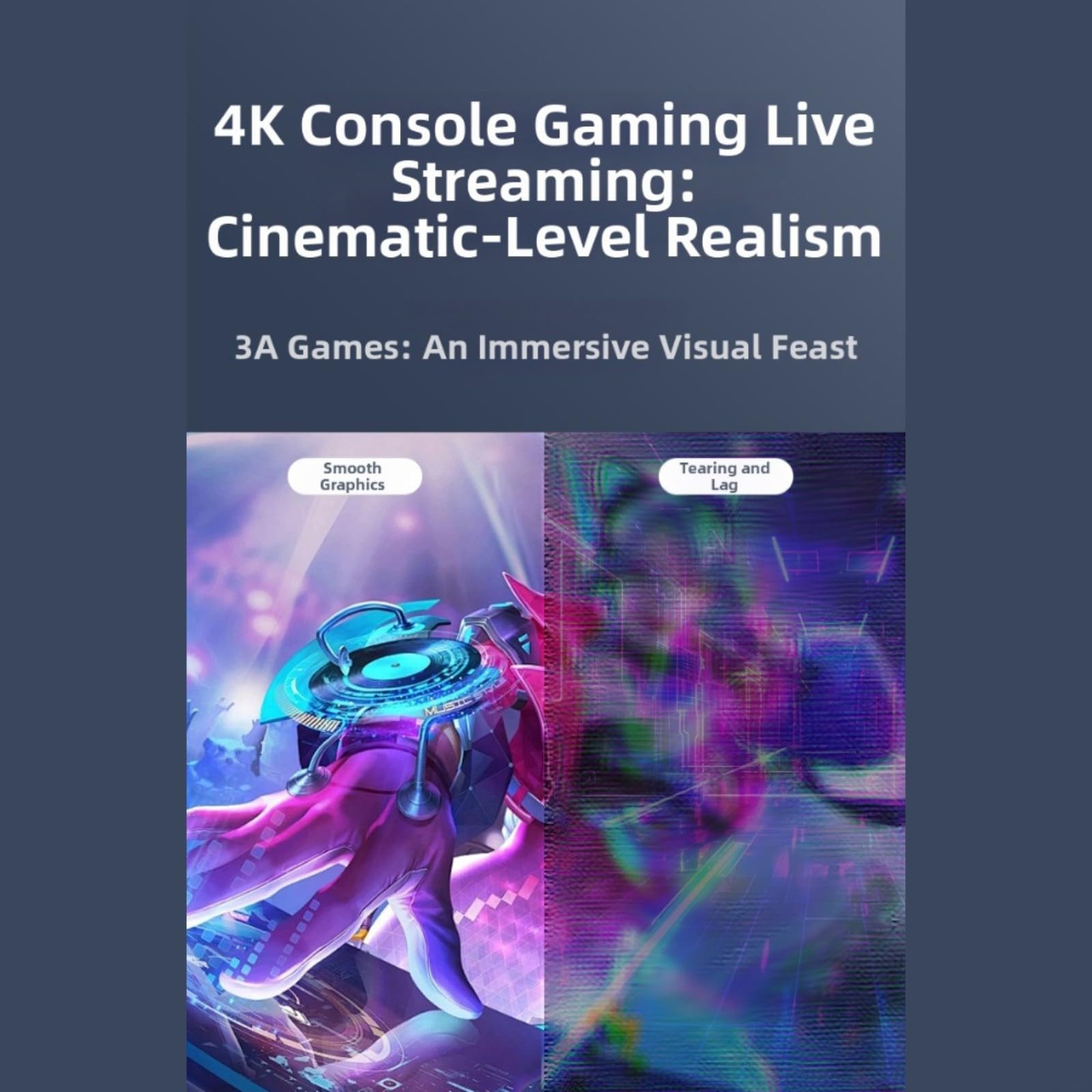 Scheda di acquisizione video 4K 60Hz con loop-out compatibile con switch Nintendo e PS5, design compatto ABS per streaming di giochi per sessioni (4K)