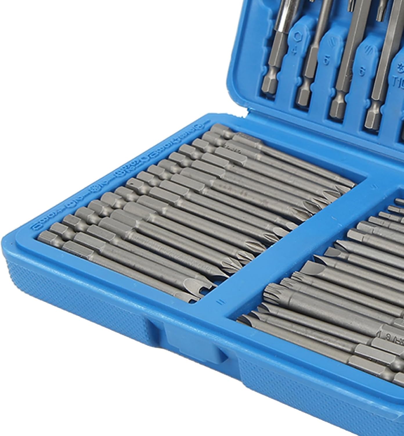 50pcs Extra Long Security Bit Set, Screwdriver Bit Set with Magnetic Holder, Multi Sizes Square Flat Hex Spline Clutch Torq Bits, High Strength CR - V Steel for Professional Mainte
