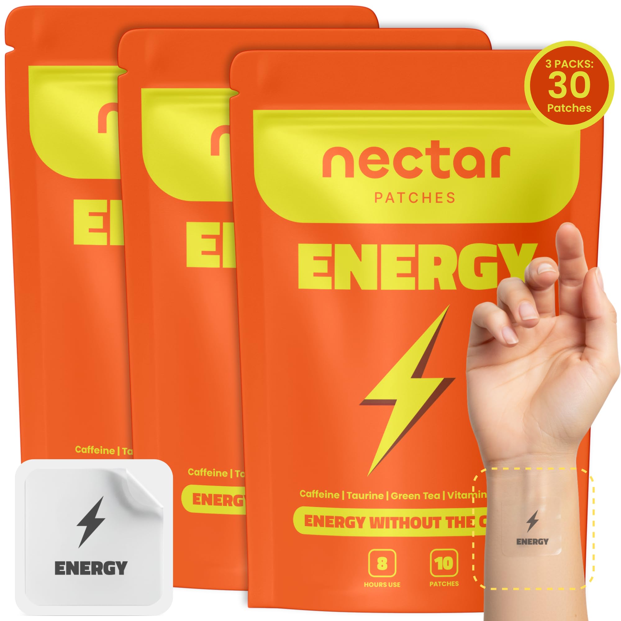 Nectar Energy Patches with Caffeine