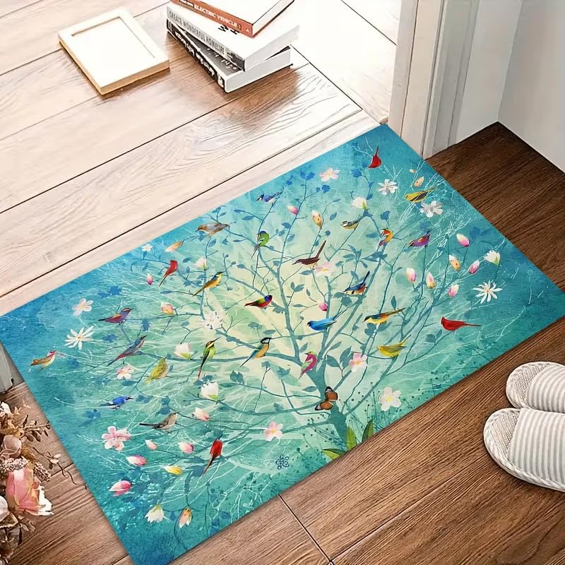 Alfombra Antideslizante Decorativa de Hogar con Estampado de Árbol 2