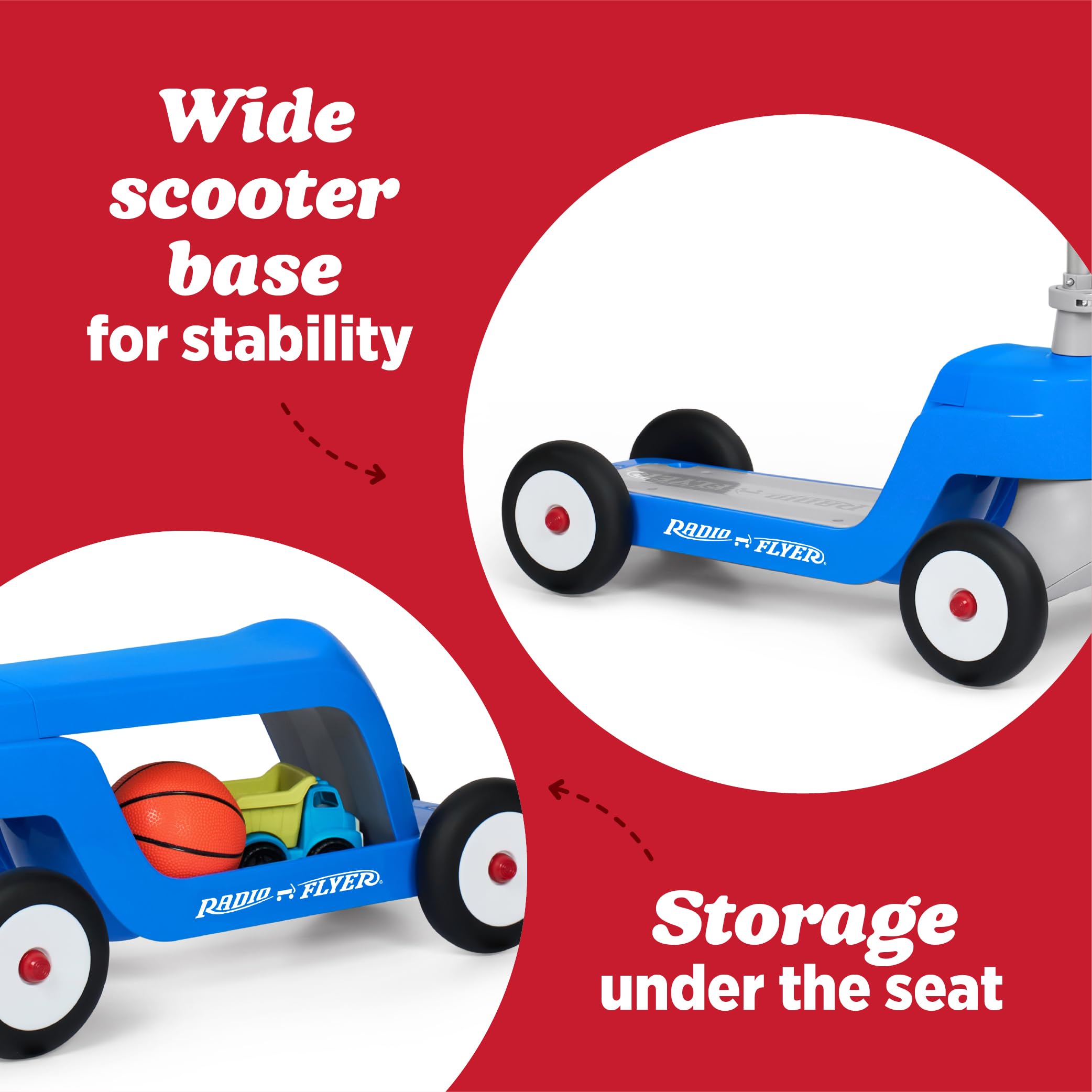 Amazon.com : Radio Flyer Scoot 2 Scooter, Blue, For Kids Ages 1-4