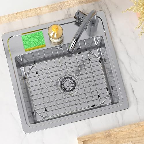 Miniatura 2 de SlimmKISS Protectores de rejilla para fregadero, rejillas inferiores de 18 pulgadas, protector de fregadero con radio de esquina, protector de