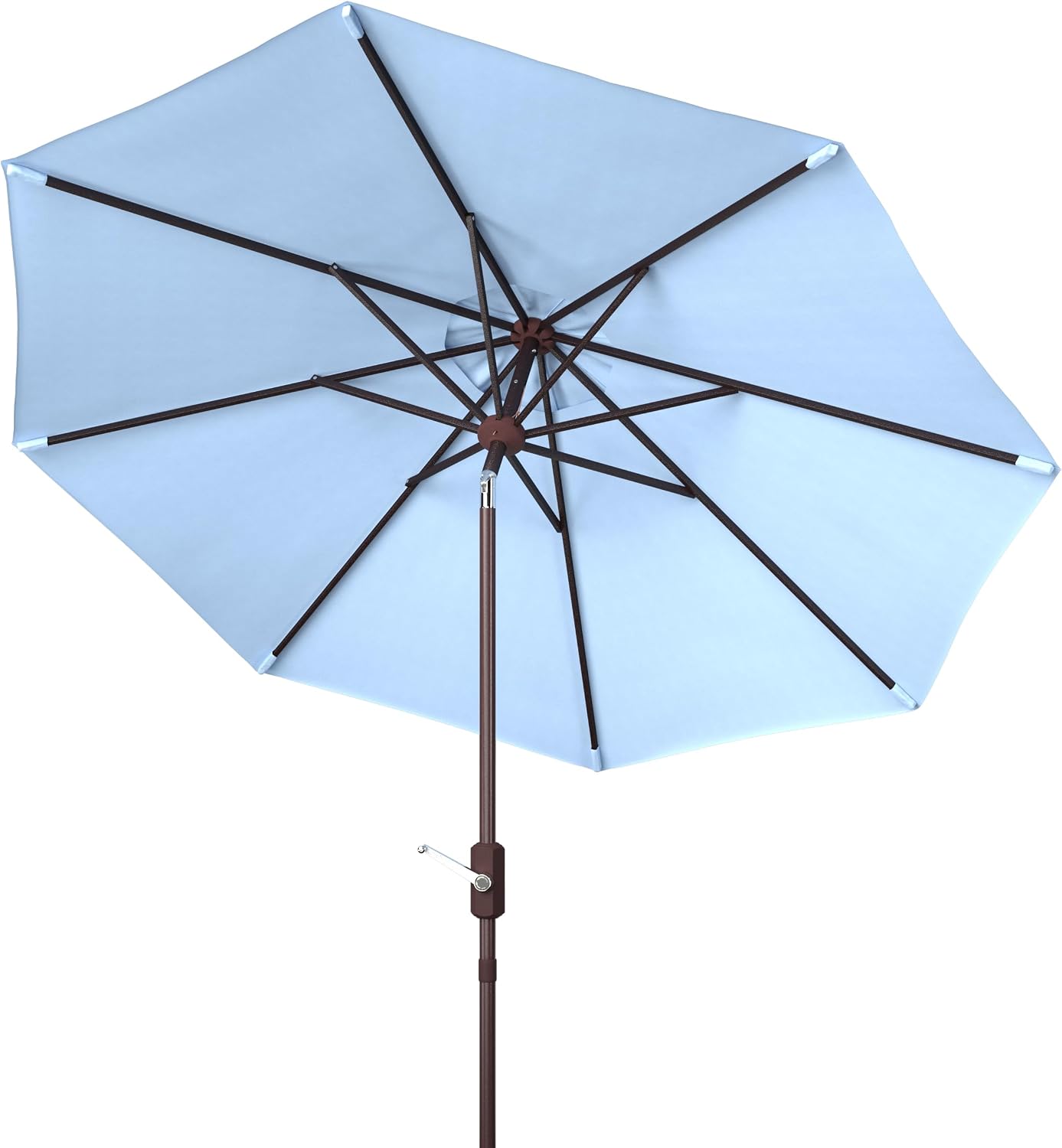 SAFAVIEH Outdoor Collection Ortega Auto Tilt Crank Umbrella