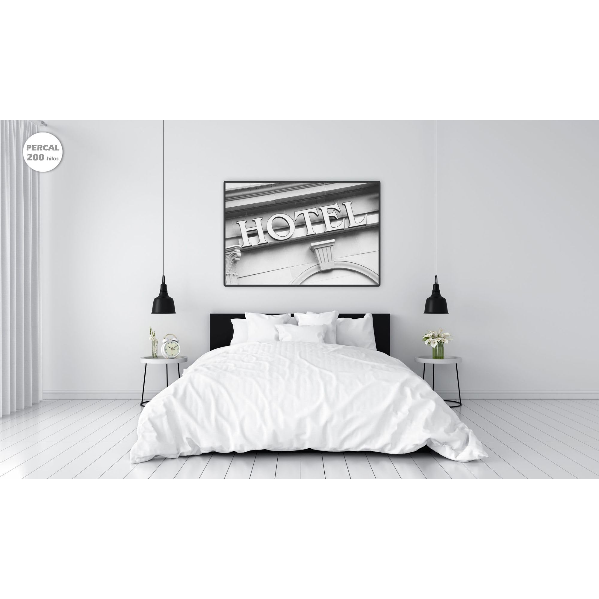 ECOMMERC3 | Funda Nórdica Cama 220x220 cm 100% Algodón Premium Hecha en España | Funda Nórdica Blanca Tacto Extrasuave, Transpirable y Duradera