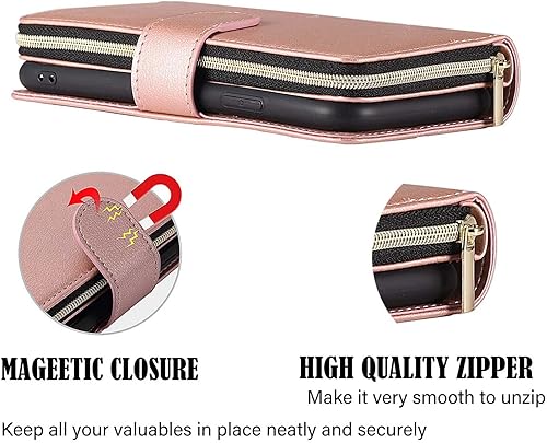 Miniatura 3 de ZCDAYE Funda para Samsung Galaxy S23 FE 5G, gran espacio con tapa de piel sintética con bolsillo para ranuras para tarjetas, cierre magnético,