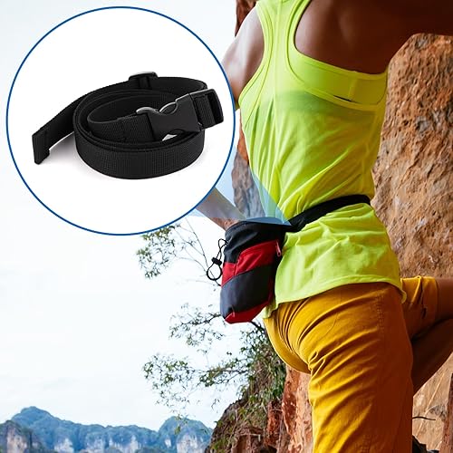 Miniatura 6 de Correa de cubo para bolsa de tiza con hebilla de clip, bolsa de tiza ligera, equipo de escalada en roca para gimnasio, escalada, atletismo