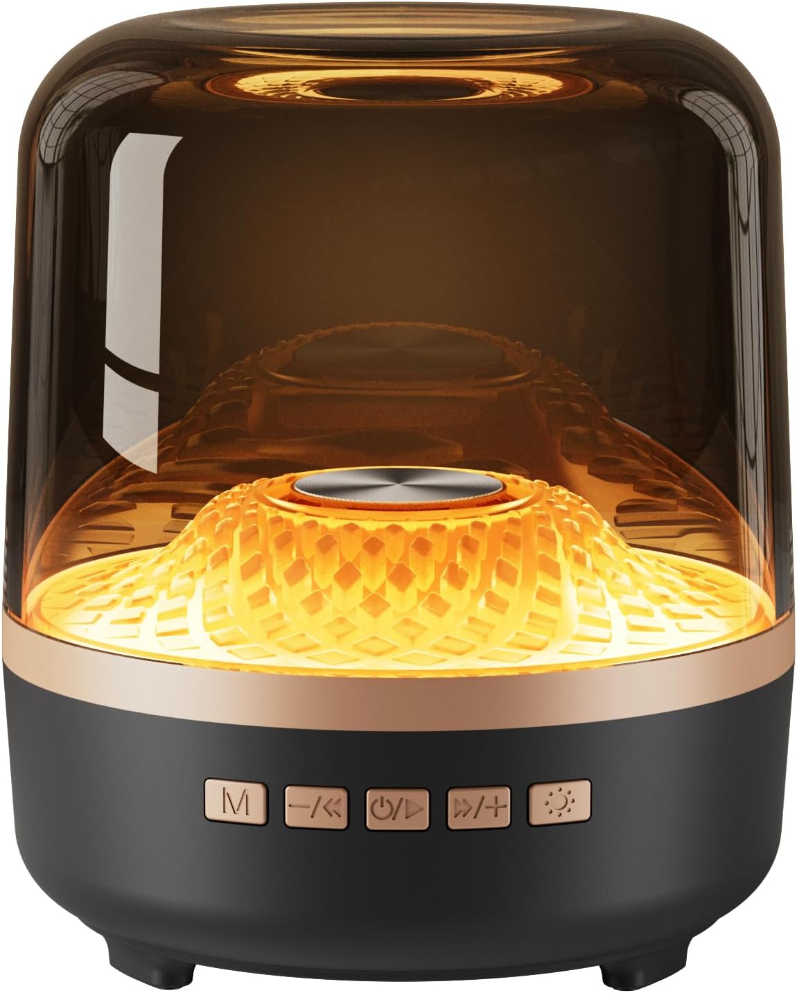 Bluetooth Speaker with HD Sound and Lights, Portable Wireless, Long-lasting battery life, TWS Pairing, for Home/Party/Outdoor/Travel/Beach, Stocking Stuffers, White Elephant Gifts for Adults (Black)