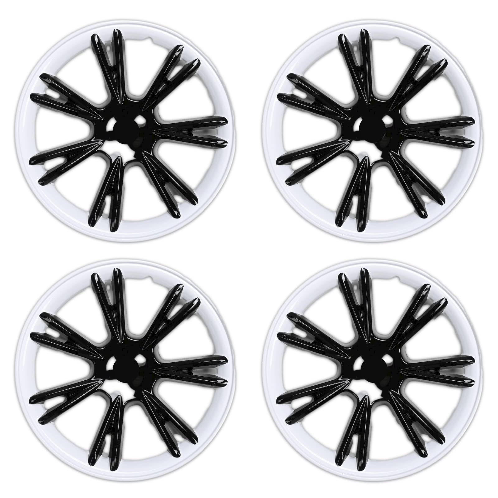 Buy 19Inch Wheel Covers for Tesla Model Y, Black and White, fit 2020