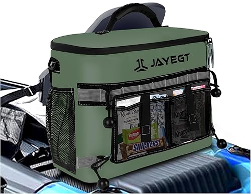 JAYEGT Enfriador de kayak detrás del asiento, enfriador impermeable para kayaks, compatible con asientos estilo silla de césped, accesorios de