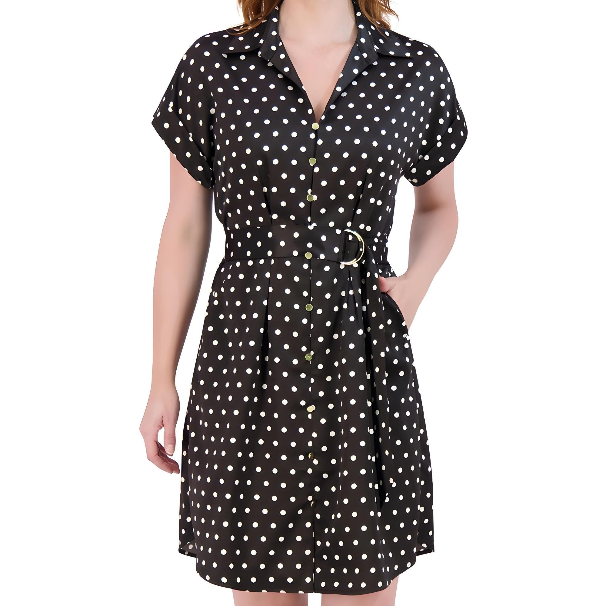 Robe chemise en satin avec ceinture pour look décontracté chic - 7